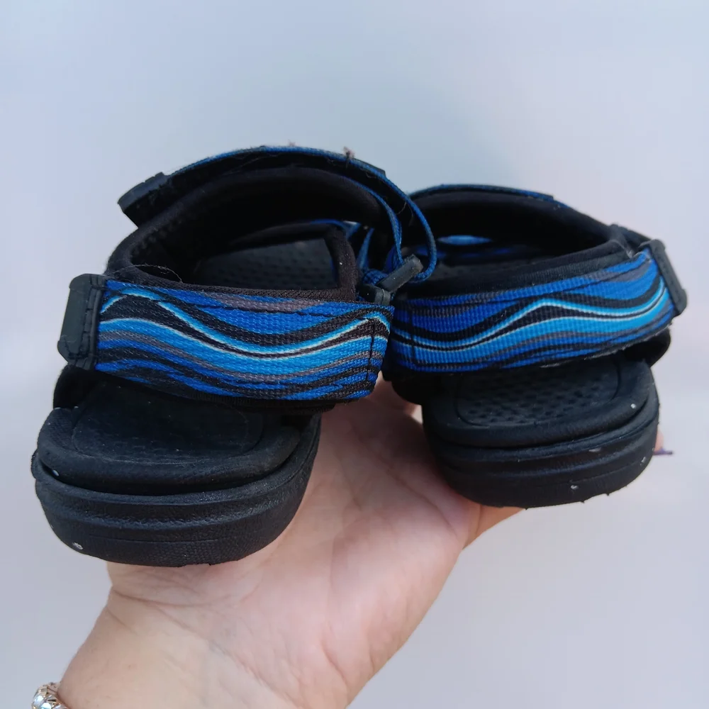 Toddler Kids Black and Blue Sports Sandals